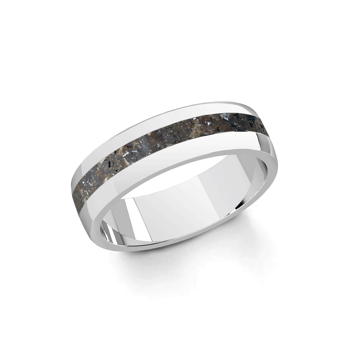 🦚 Signum – Meteorite Ring Damen Silber