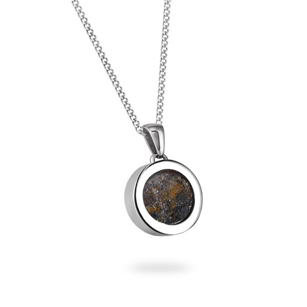 Meteorite Coin – Silver Pendant